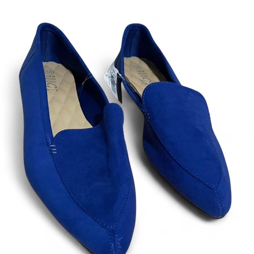 Blue Suede Women's Loafers
